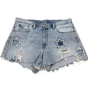 Polo Ralph Lauren Womens Size 31 Denim Cut Off Shorts Stars
